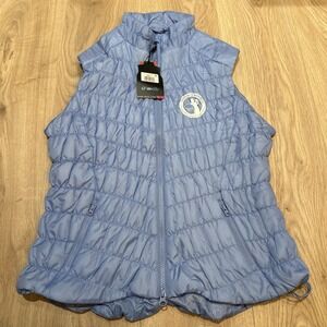 NWT IBKUL Sz XL Women's Sorona Aura Lightweight Quilted Puffer Vest Blue Golf